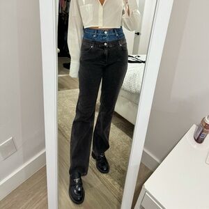 Sandro double waist jeans